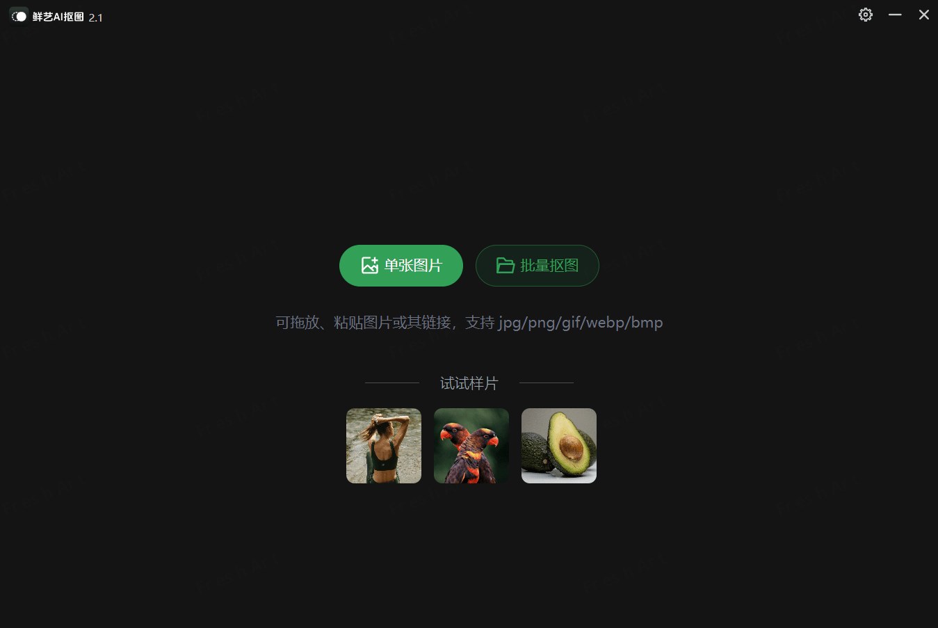 鲜艺AI抠图,免费离线AI抠图