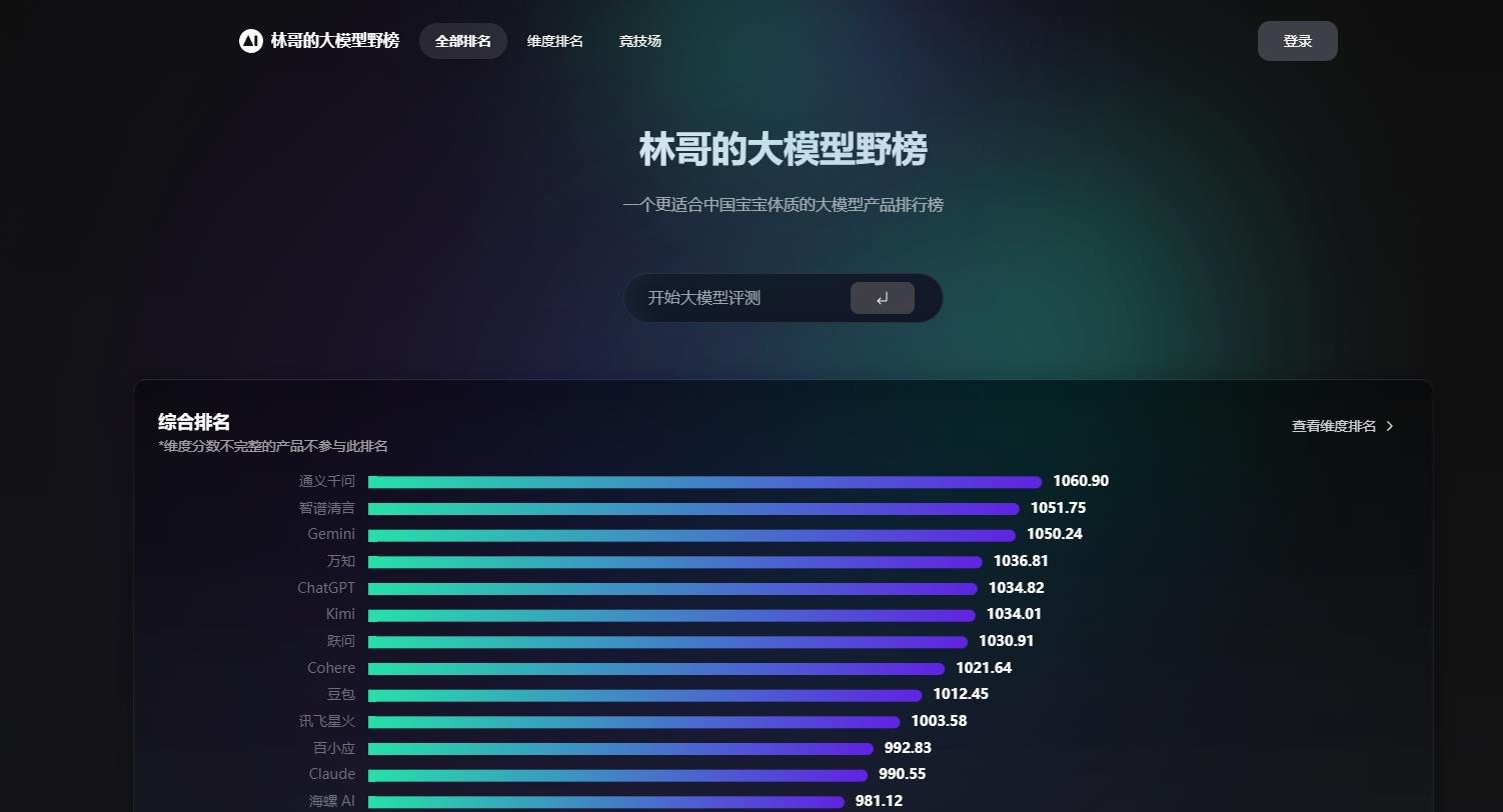 LYi 林哥的大模型野榜
