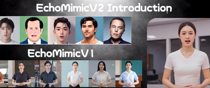 EchoMimicV2：阿里推出的开源数字人项目，能生成完整数字人半身动画