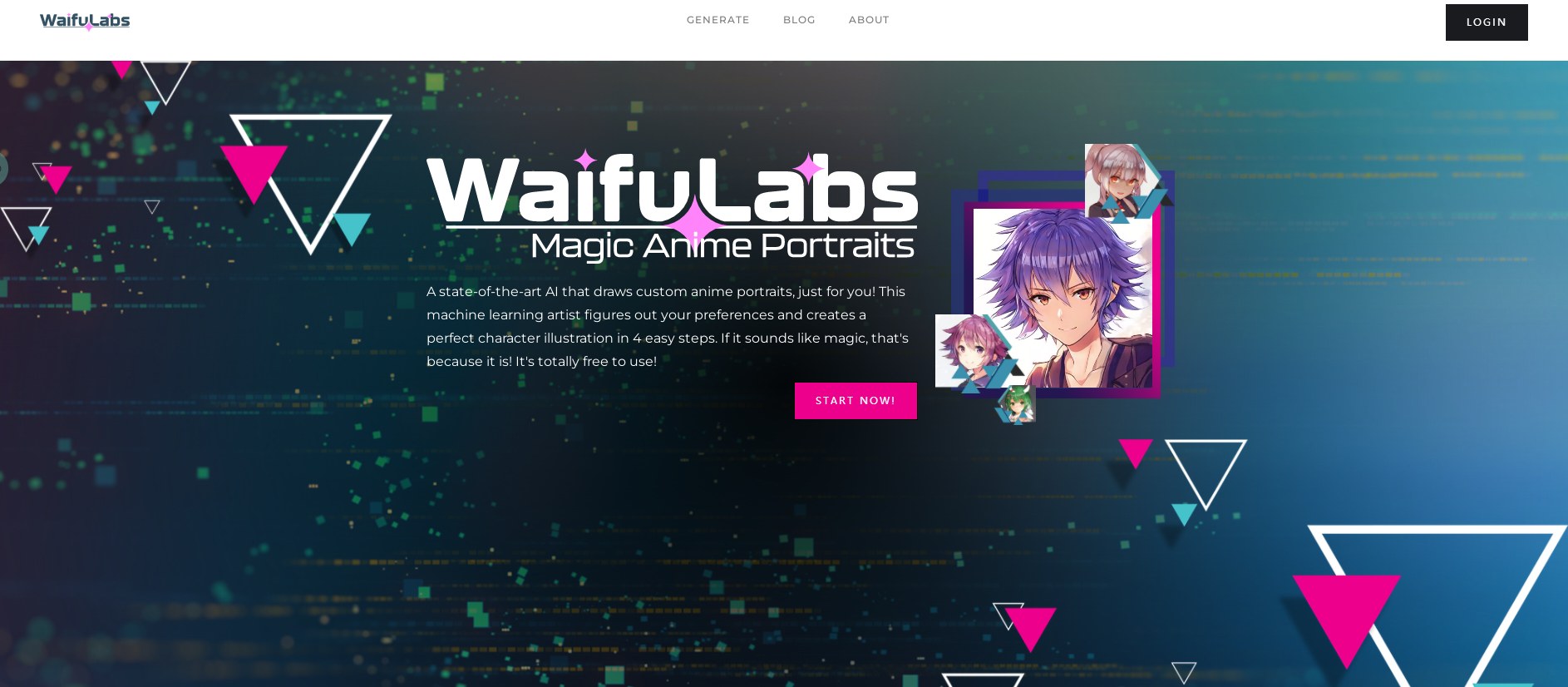 Waifu Labs AI 绘制自定义动漫肖像产品截图