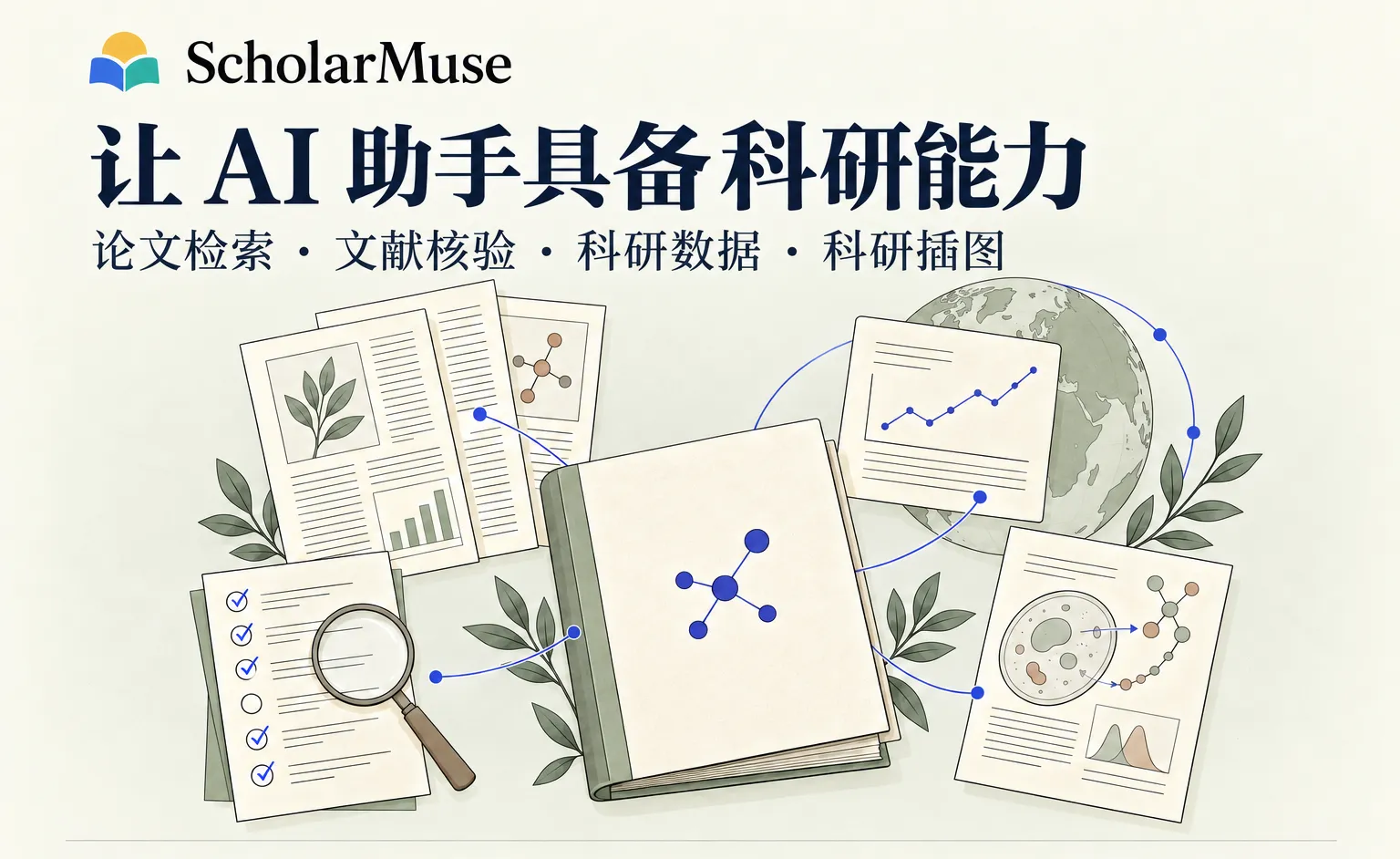 ScholarMuse - 为AI 助手连接真实学术数据的科研工具平台